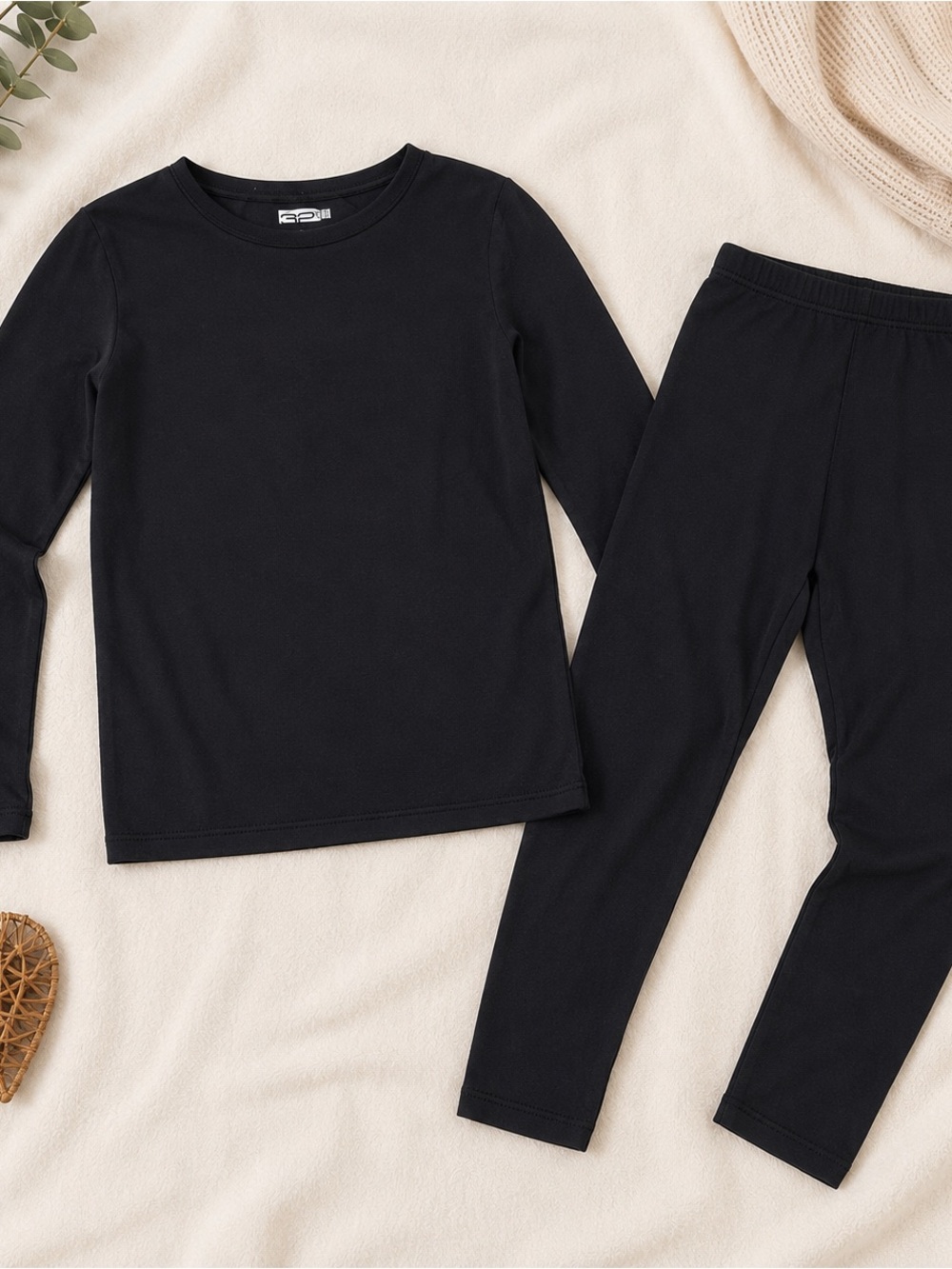 32 Degrees Heat Kids Black Thermal Base Layer Set Size Small Long Underwear